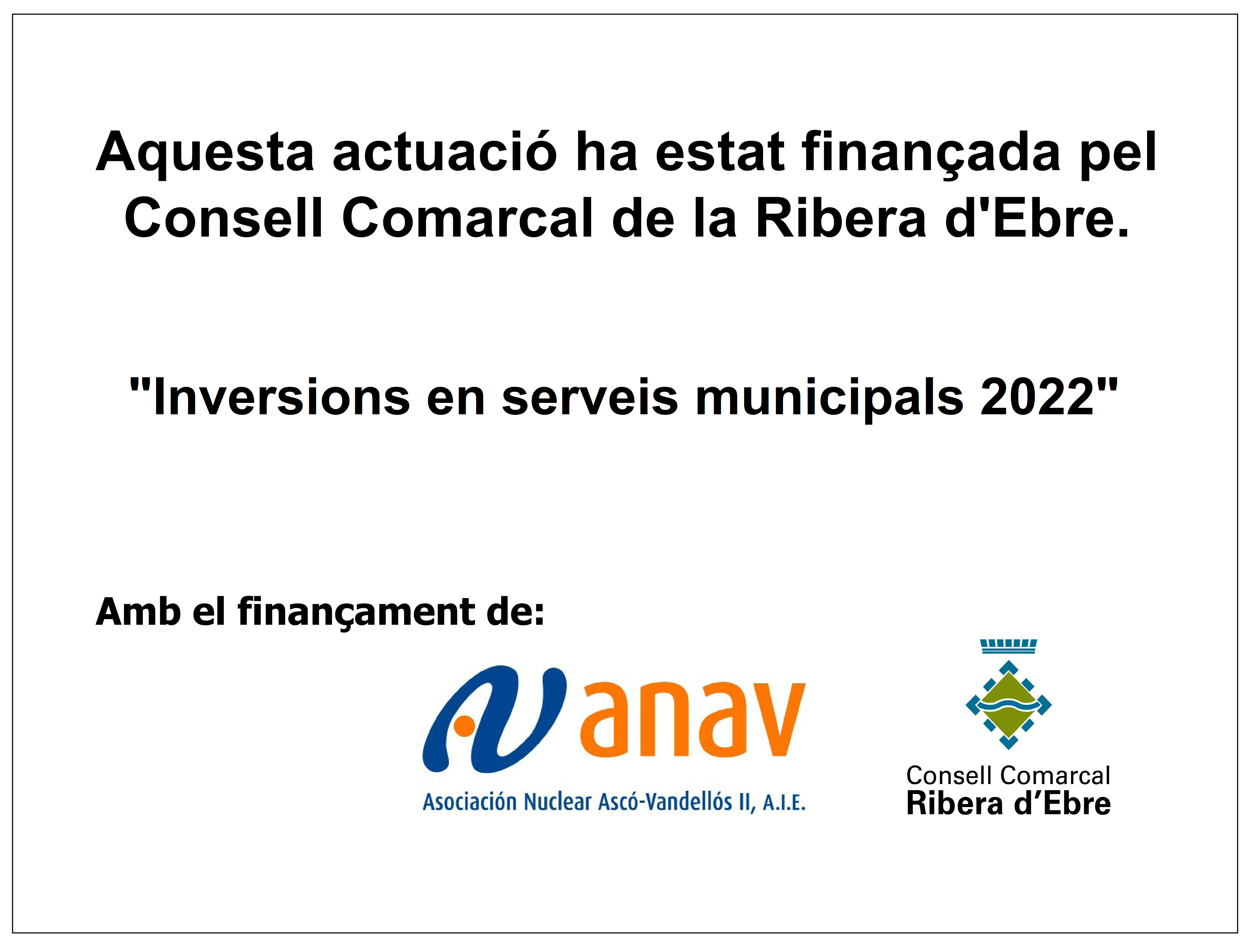 10.000,00 € / SUBVENCIÓ REEQUILIBRI COMARCAL 2022 – CONSELL COMARCAL DE LA RIBERA D’EBRE